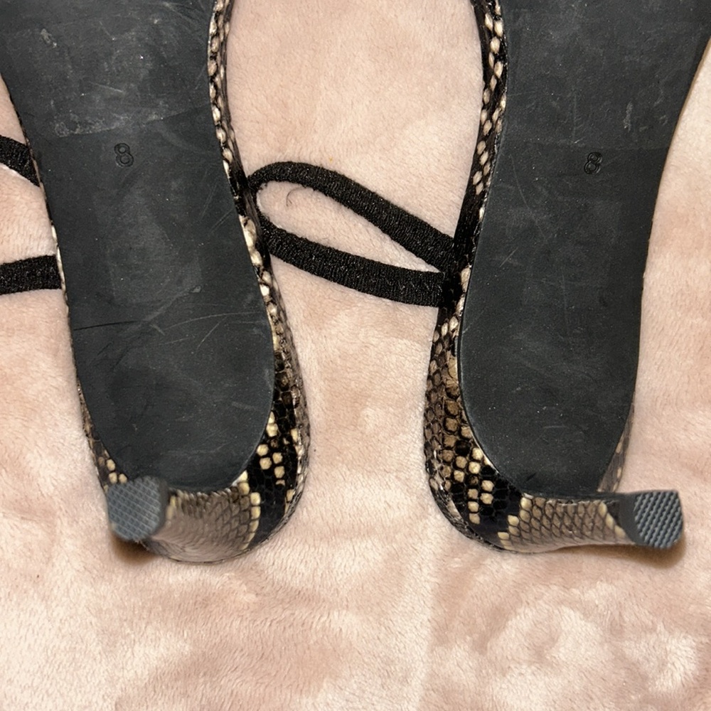 Jeffrey Campbell Black and Brown Snakeskin Slide Sandals - Picture 5 of 7
